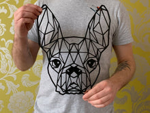 Load image into Gallery viewer, Geometric Boston Terrier Dog Animal Wall Art Decor 300 X 243mm