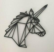 Load image into Gallery viewer, Geometric Unicorn Head Wall Art Hanging Decoration Origami Pick Your Colour