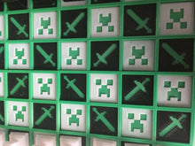 Load image into Gallery viewer, 3D Printed Chess Set Minechess Minecraft Style Chess Set Gameboard and Pieces