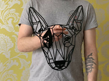 Load image into Gallery viewer, Geometric English Bull Terrier Dog Animal Wall Art Decor 300 X 252mm