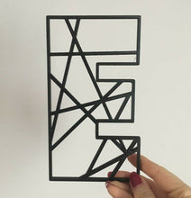 Load image into Gallery viewer, Geometric Initial Letters Wall Art Kids Bedroom Sign Door Nursery Pick a Colour