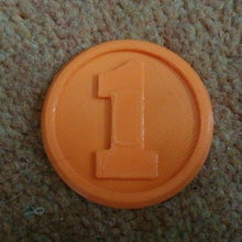 Load image into Gallery viewer, Warhammer 40k Style Objective Markers Bold Number Circular Colour Choice 40mm