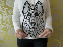 Load image into Gallery viewer, Geometric German Shepherd Alsatian Dog Wall Art Decor Hanging 300mm x 174.5mm