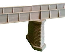 Load image into Gallery viewer, N Gauge Bridge Support Pier Model Railway Girder Support Brick Stone Detail