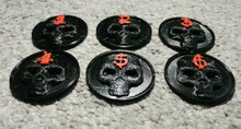 Load image into Gallery viewer, Warhammer Skulls 40k Style Objective Markers Numbers Colour Choice 40mm