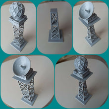 Load image into Gallery viewer, 15mm Sci Fi Comms Towers Military Buildings Satellites Tabletop Wargames