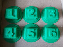 Load image into Gallery viewer, Warhammer Crates 40k Style Objective Markers Numbers Colour Choice 30mm