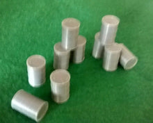Load image into Gallery viewer, 10 x Oil Drums OO Gauge Models Lineside Railway Scenery Silver Industrial Models