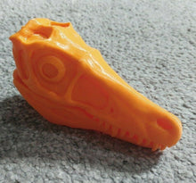 Load image into Gallery viewer, Velociraptor Dinosaur Skull Model Moving Jaw Bones 3d Printed Pick Your Colour