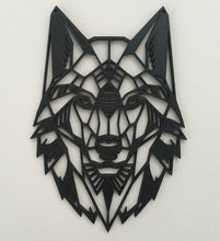Load image into Gallery viewer, Geometric Wolf Head Wall Art Hanging Decoration Origami Style Pick Your Colour