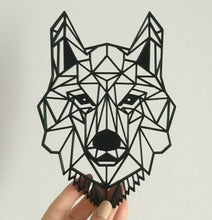 Load image into Gallery viewer, Geometric Wolf Wall Art Hanging Decoration Origami Style Pick Your Colour