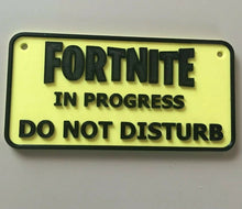 Load image into Gallery viewer, Fortnite Wall Plaque Door Sign Gaming Sign Kids Bedroom Gamer Pick Your Colour