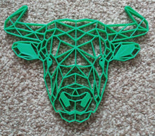 Load image into Gallery viewer, Geometric Bull Cow Wall Art Hanging Decoration Origami Style Pick Your Colour