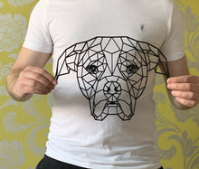 Load image into Gallery viewer, Geometric American Bulldog Dog Animal Wall Art Decor 300mm X 216mm