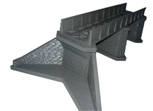 Load image into Gallery viewer, Large OO Gauge Model Railway Girder Bridge with Stonework Effect Support Piers