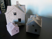 Load image into Gallery viewer, N Gauge OO or Z Model Railway Layout Buildings Stone Effect Cottage Houses