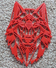 Load image into Gallery viewer, Geometric Wolf Head Wall Art Hanging Decoration Origami Style Pick Your Colour