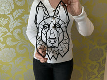 Load image into Gallery viewer, Geometric German Shepherd Alsatian Dog Wall Art Decor Hanging 300mm x 174.5mm