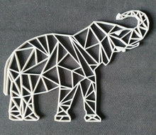 Load image into Gallery viewer, Geometric Elephant Wall Art Hanging Decoration Origami Style Pick Your Colour