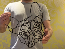 Load image into Gallery viewer, Geometric French Bulldog Frenchie Pet Dog Wall Art Decor Hanging 300mm x 280mm