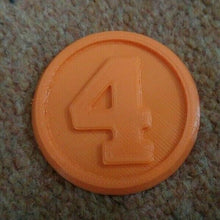 Load image into Gallery viewer, Warhammer 40k Style Objective Markers Bold Number Circular Colour Choice 40mm