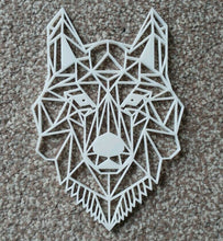 Load image into Gallery viewer, Geometric Wolf Wall Art Hanging Decoration Origami Style Pick Your Colour