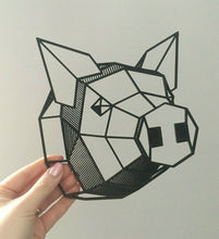 Load image into Gallery viewer, Geometric Pig Head Wall Art Decor Hanging Decoration Origami Style