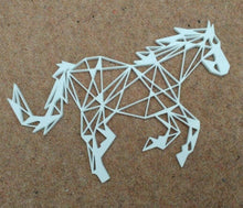 Load image into Gallery viewer, Geometric Horse Galloping Wall Art Hanging Decoration Origami Pick Your Colour