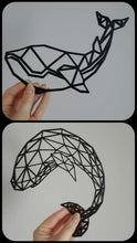 Load image into Gallery viewer, Geometric Orca Killer Whales Two Pack Wall Art Decor Hanging Decoration