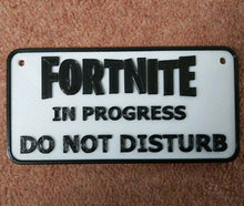 Load image into Gallery viewer, Fortnite Wall Plaque Door Sign Gaming Sign Kids Bedroom Gamer Pick Your Colour