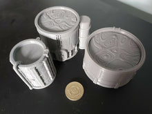 Load image into Gallery viewer, Warhammer War Game Chemical Storage Tanks Vats D+D Scenery Hides 3d Printed 15mm