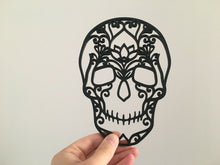 Load image into Gallery viewer, Floral Sugar Skull Wall Art Decor Hanging Decoration Day of the Dead Halloween