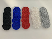 Load image into Gallery viewer, D20 Inspiration Tokens for Dungeons And Dragons D&D DND DM Gaming Pack of 5