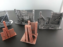 Load image into Gallery viewer, Wargame Table Top Fences Post Apocalytic Scenery Tile Hides 3d Printed Warhammer