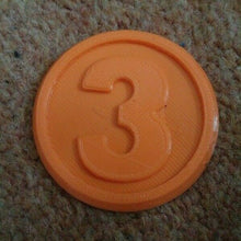 Load image into Gallery viewer, Warhammer 40k Style Objective Markers Bold Number Circular Colour Choice 40mm