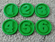 Load image into Gallery viewer, Warhammer 40k Style Objective Markers Bold Number Circular Colour Choice 40mm
