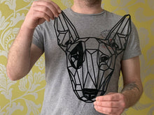 Load image into Gallery viewer, Geometric English Bull Terrier Dog Animal Wall Art Decor 300 X 252mm