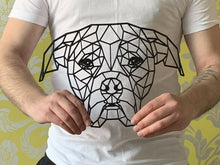 Load image into Gallery viewer, Geometric American Bulldog Dog Animal Wall Art Decor 300mm X 216mm