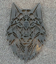 Load image into Gallery viewer, Geometric Wolf Head Wall Art Hanging Decoration Origami Style Pick Your Colour