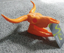 Load image into Gallery viewer, Bull Cow Skull with Horns Model Moving Jaw Bones 3d Printed Pick Your Colour