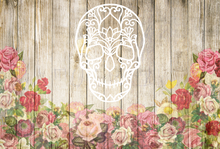 Load image into Gallery viewer, Floral Sugar Skull Wall Art Decor Hanging Decoration Day of the Dead Halloween
