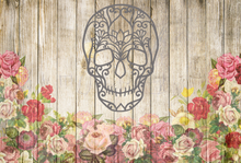 Load image into Gallery viewer, Floral Sugar Skull Wall Art Decor Hanging Decoration Day of the Dead Halloween