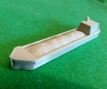 Load image into Gallery viewer, Working Cargo Covered Canal Barge Boat N Gauge Model Railway Scenery