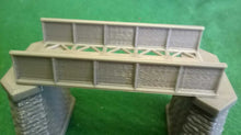 Load image into Gallery viewer, Girder Bridge TT120 Gauge Single Track Model Railway Support Piers Stonework