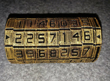 Load image into Gallery viewer, Mini Cryptex Puzzle DaVinci Replica 3D Print Plastic 5, 6 or 7 Number Black Gold
