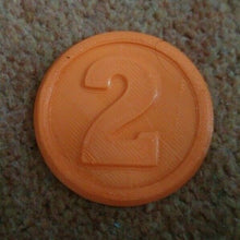 Load image into Gallery viewer, Warhammer 40k Style Objective Markers Bold Number Circular Colour Choice 40mm