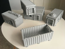 Load image into Gallery viewer, Warhammer War Game Container Hab Buildings Bunkers D+D Scenery