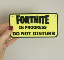 Load image into Gallery viewer, Fortnite Wall Plaque Door Sign Gaming Sign Kids Bedroom Gamer Pick Your Colour