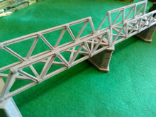 Load image into Gallery viewer, Lattice Girder Railway Bridge Single Track TT120 Gauge 3 Stonework Support Piers