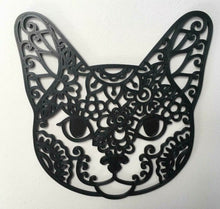 Load image into Gallery viewer, Cat Wall Art Hanging Decoration Mandala Style Cat Head Pick Your Colour